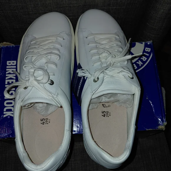 Birkenstock Bend Low Men's Classic White Sneakers - Picture 7 of 11